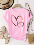 T-Shirt Women's Heart Printed