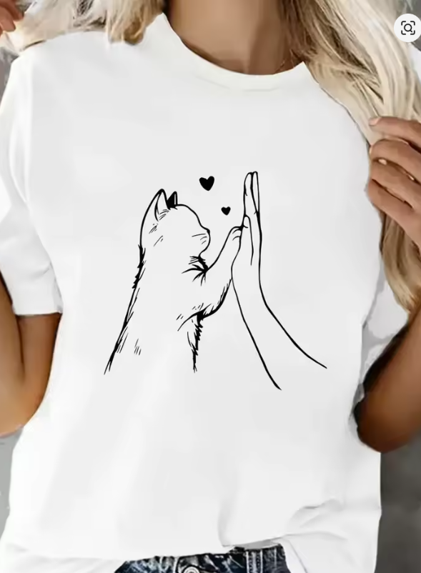 T-Shirt Lovely Cat Paw
